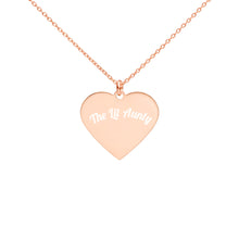 Load image into Gallery viewer, Engraved Silver Heart Necklace
