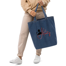 Load image into Gallery viewer, Lit Aunty Organic denim tote bag
