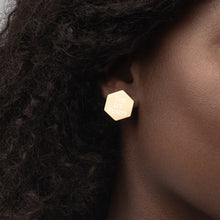 Load image into Gallery viewer, Sterling Silver Hexagon Stud Earrings
